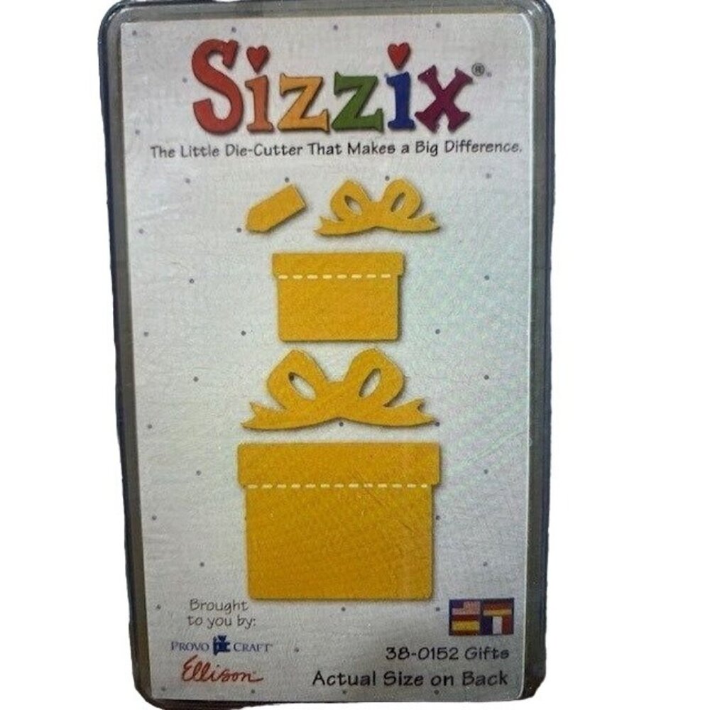 Sizzix Gifts Medium Die Cutting Set 38-0152 Crafting Tool Pre-Owned Bows & Boxes